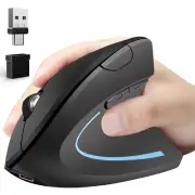 Ergonomic Mouse Wireless Bluetooth Vertical Mouse Three-mode ConnectionBT5.0+...
