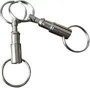 [Holibanna] Flat Metal Keychain Dismountable Clasp 10pcs Keyring Set Diy Keychain for Car Home Keys Temporary Dog Collar Attachment