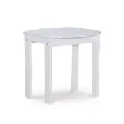 Linon Home Decor Outdoor Side Table 18.11" Durable in Oval Shape White Wood