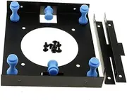 Metal Black Shock-Proof 3.5 Inch Hard Disk to 5.25 Inch DVD ROM Bay Mounting Adapter