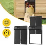 Automatic Chicken Coop Door, with Timer Battery Powered Aluminum Door Anti-Pinch