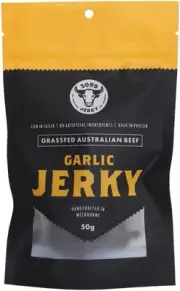 Jerky and Co 3099 Grassfed Australian Beef Garlic Jerky 50 G