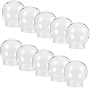 BESTYASH 10Pcs Transparent Candy Containers Elegant Party Favors for Adults Multi Functional Fillable Snow Globe for Christmas Decorations Capacity Bottles
