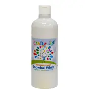 5 X boyle 500ml snowball white crafty kid washable paint