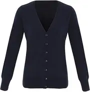 [Premier] Womens/Ladies Essential Acrylic Cardigan (UK Size: 12 UK) (Navy)