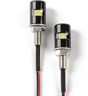 CZC AUTO 2PCS License Plate Light, License Tag Screw Bolt Lamp, 12V White LED Bulb, Waterproof/Rainproof, Black Aluminium Light Holder, Legal for Car Motorcycle Truck RV ATV Bike