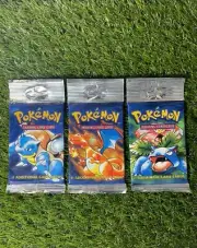 1999 Pokemon Base Set Unlimited Long Crimp Booster Pack | Hanger | Sealed | WOTC