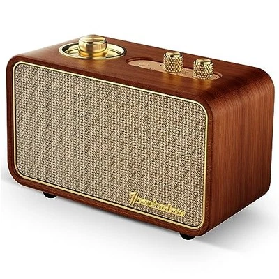Retro Bluetooth Speaker, Wireless Speaker Walnut Wooden bluetooth speaker