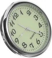 Alipis Auto Mini Clock Luminous Quartz Car Dashboard Clock Easy Install Glow The Dark Feature for Car Interior Decoration and Timekeeping