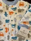 NWT Infant Boys 6 month CARTERS Micro-fleece Snap SLEEPER 1-piece TRANSPORTATION