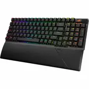 Asus ROG Strix Scope II 96 Wireless Gaming Keyboard - Wired/Wireless Connectivity - USB 2.0 Type A Interface - RGB LED - Black - Mechanical Keyswitch