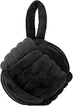 Furn Knot Velvet Door Stop – Soft Plush Weighted Decorative Doorstop, Modern Home Decor (Black)