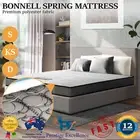 Bedra Double King Single Mattress Tight Top Bonnell Spring Foam 13cm Medium Firm
