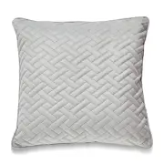 Gray Laser Embossed Chevron Pattern With Microgel Feather-Like Insert Pillow