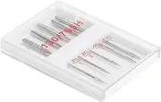 Sewing Needles, Sewing Supplies Needles 5Pcs Machine Needle Iron Material Flat Shank Regular Point Sewing Needle Replacement Kit with Storage Box for Most Household Sewing Machines