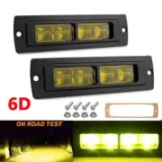 2x 7Inch Flush Mount LED Work Light Bar Flood Spot Pods Offroad Fog Driving SUV