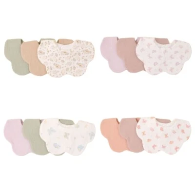 3pcs Cotton Bandana Scarf Drooling Bib Infants Burp Cloth for Newborn Boys Girls