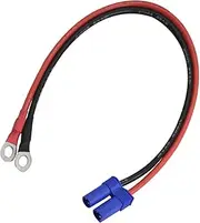 EC5 to O Ring Terminal Extension Cable EC5 Female Plug Connector Cable for RC Car ESC Jump Starter Emergency Power Cord Automotive Emergency Battery and More- (10AWG/50cm/1.6ft)