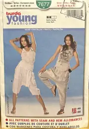 Burda Young fashion 7677 Size 10-22 Pants Sewing PatternSewing Pattern