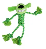 Multipet Green Loofa Dog w/ Rope Body, 11"