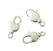 10 Matte Silver Plate Brass 17mm Swivel Lobster Clasps Connectors Bead Findings