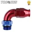 AN-8 (8AN JIC-8) To ORB-10 7/8" UNF 90 Degree ULTRAFLOW Teflon Hose Fitting