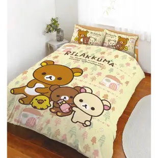 全新正版授權 拉拉熊 懶懶熊 雙人床包 雙人涼被 5*6.2尺 中枕 寢具組 床單 棉被 台灣製造 拉拉熊 拉拉熊床包