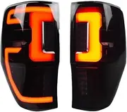 Rear Lamps Replacement Side Tail Light Brake Lamps for Fo&rd Ranger Rapto&r 2015-2022 Rear Driving Lamp + Brake Light + Reverse Light + Turn Signal Car LED Taillight Tail Light