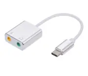 USB Type-C External Sound Card 7.1 Stereo Audio Mic Adapter for Apple iphone ...