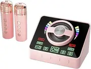 MEFESE Karaoke Machine Mini Wireless Microphone and Speaker KTV Set with 2 Microphone RGB Light Effects Handheld Mic Gifts for Birthday Home Party Outdoor Lightweight Portable Dual Microphone Karaoke