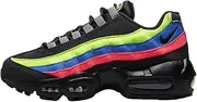 [Nike] Air Max 95 Big Kids' Shoes (DZ5635-001, Black/Volt/Blue Crystal/Black)