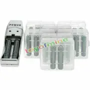 28xAAA 1800mah NiMH 1.2v grey Rechargeable Battery +7pcs case+USB Charger