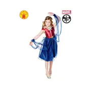 Marvel Captain Marvel Girl Dress Deluxe Costume Party Kids Cosplay