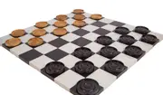 13cm Teak Checkers Set
