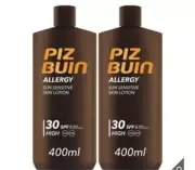 Piz Buin Allergy Sun Sensitive Skin Lotion SPF 30. Pack Of 2 X 400ml