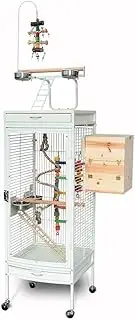 Bird Supplies Bird Cage Metal Bird Cage Frame Noble and Bird Cage Bird Carrier Suitable for Parrot Parakeet Macaw Bird Playground