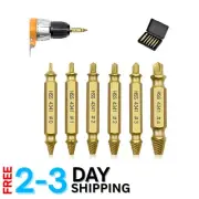 Screw Extractor Set HSS 6-Piece Gold Fast Remove Damaged Stripped Screws