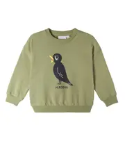 [Mini Rodini] Mini Rodini Blackbird cotton jersey sweatshirt Y 10/11 green