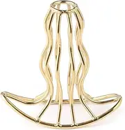 Stainless steel hollow anal plug gold butt plug metal anal tunnel hollow plug anus expander SM erotic anal dildo sex toys for women men(M)