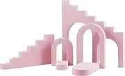 Combination Photography Background Props,Three-Dimensional Geometry EVA Products Shooting Props Jewelry Cosmetics Photography Food Photography Lipstick, Jewelry, Perfume Background Posing 1set(Pink)