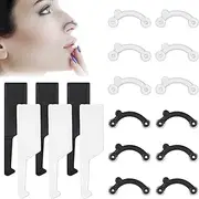 6 Pairs Nose Shaper Nose Up Lifting Shaping Clip Invisible Nose Lifter Beauty Tool Nose Shaper Inserts Silicone Nose Straightener Nose Lift Tools for Women Men (Black, White)
