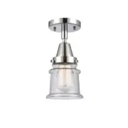 Innovations Small Canton 1 Light 6" Flush, PC/Seeded - 447-1C-PC-G184S