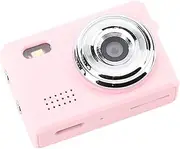 Sxhlseller Mini Keychain Camera for Photography, 1080P 12MP Vlogging Cameras with 0.96 Inch Screen, 180mAh Battery Portable Cam for Cycling Mountaineering Pet Record (Pink)