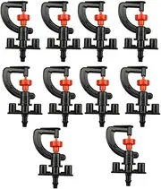 10 Pcs Micro Rotating Sprinkler Micro Nozzle Sprinkler Plant Irrigation Atomising Drip System Micro Rotor Sprinkler For Greenhouse(G-type Micro Rotating Sprinkler)