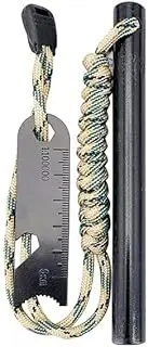 Ferrocerium Flint Rod 15cm x 1.3cm Survival Fire Starter with Striker para-Cord - Essential Survival Tool for Outdoor Adventures