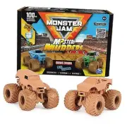, Mystery Mudders 2-Pack Monster Trucks, Official 1:64 Die-Cast Vehicles, Wash