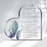 Sympathy Gift, Loss of Loved One Loss of Family Member Condolence Gifts Sentimental Gifts for Home Table Decorations,Crystal Acrylic Paperweight Remembrance-Remember me