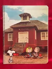 NEW VINTAGE PEANUTS 8" X 10-1/2" SPIRAL NOTEBOOK with SNOOPY, LINUS & SALLY