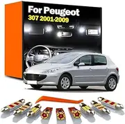 16Pcs LED Interior Roof Light Bulb Kit, For Peugeot 307 Hatchback SW Sedan 2001-2004 2005 2006 2007 2008 2009 Sun Visor Lamp