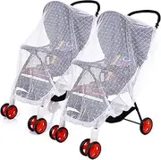 Stroller Cover, 2PCS Breathable Fine Mesh Mosquito Net for Stroller, Jacquard Baby Mosquito Net, Portable Bug Net for Stroller Accessories Mosquito Net